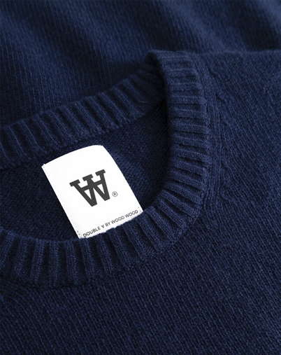 Wood Wood - WWTal Crew Neck Strik - Outer Space